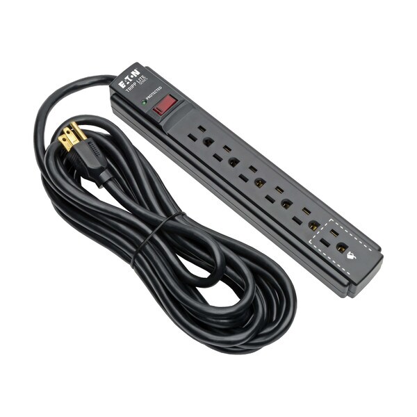 Tripp Lite Surge Protector Power Strip 6 Outlet 15 ft Cord Black 790 J